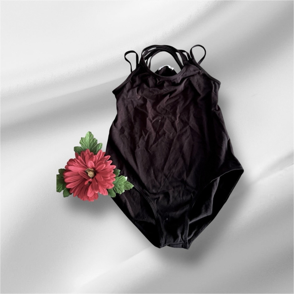 BLACK LEOTARD-SIZE 14/16 - Picture 1 of 7
